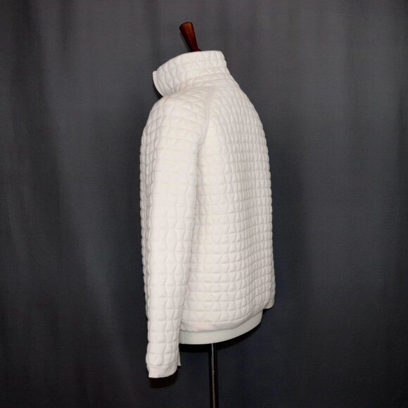 Akris 6 Medium Quilted Ivory Parka Jacket Blazer Coat - Picture 4 of 15